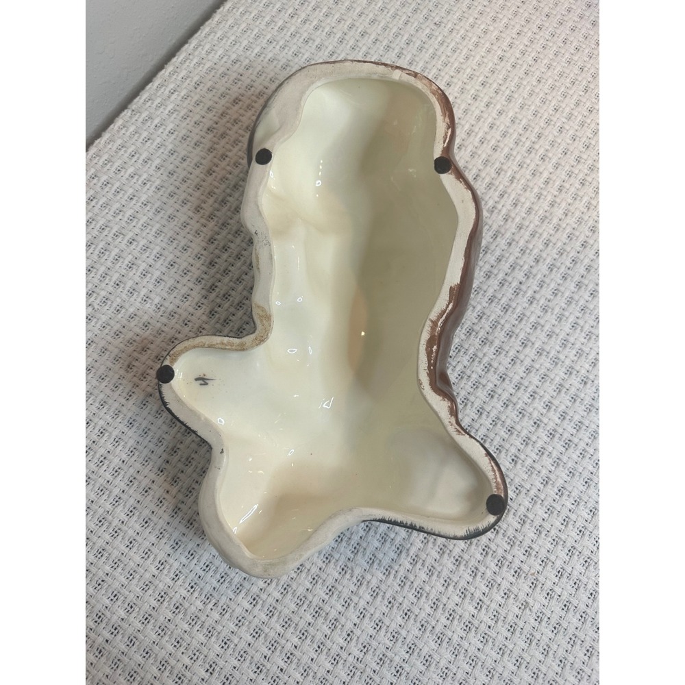 Vintage Ceramic Sleeping Basset Hound Figurine Brown White Glossy Dog Decor Home - Picture 6 of 14